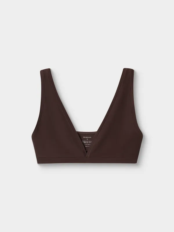 Бюстгальтер-бра, р. XS, полиамид/эластан К, коричневый, Yufemi, image-0