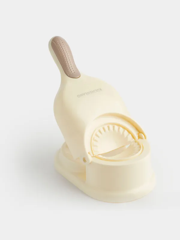 Форма для лепки вареников, 25х10 см, 2 в 1, с ручкой, пластик, бежевая, Bakery, image-3