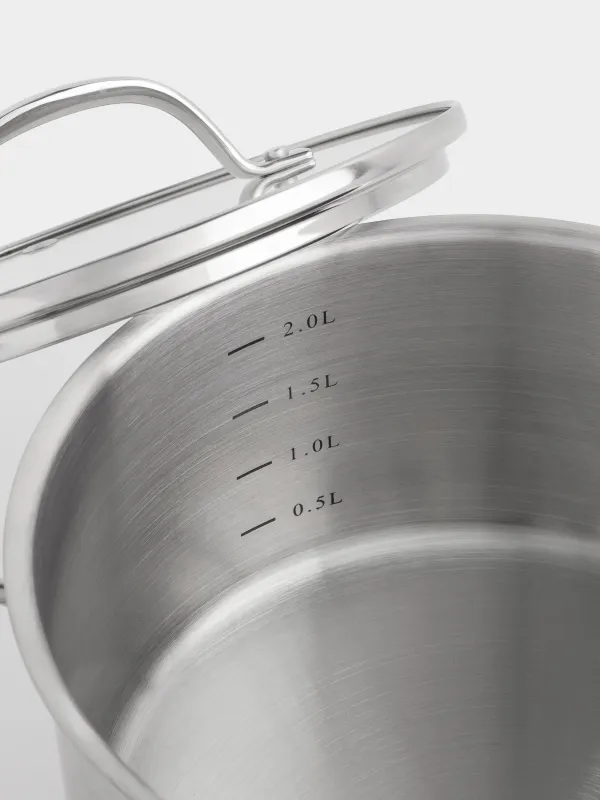 Кәстрөл, 18 см, 2,5 л, қақпағы бар, Silver Stone, image-4