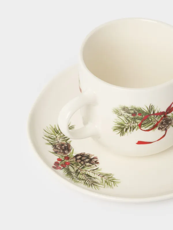 Пара чайная, 250 мл, Шишки и рябина, Rowan delice, image-1