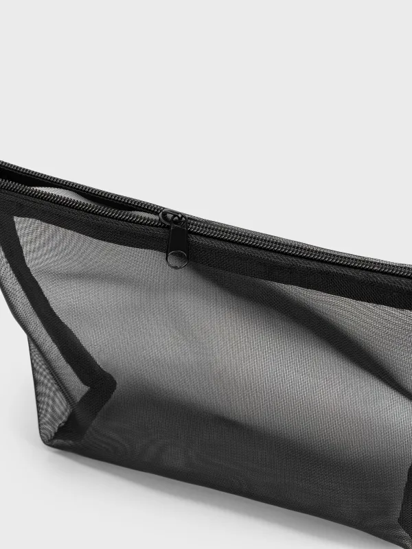 Косметикалық сөмке, 24х14 см, полиэстер, қара, тор, Easy Travel, image-1