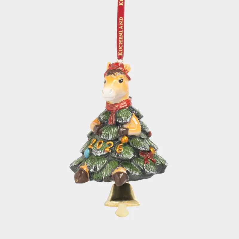 Шырша ойыншығы, 10 см, полирезин, түс, Қоңырауы бар ат, Figure christmas