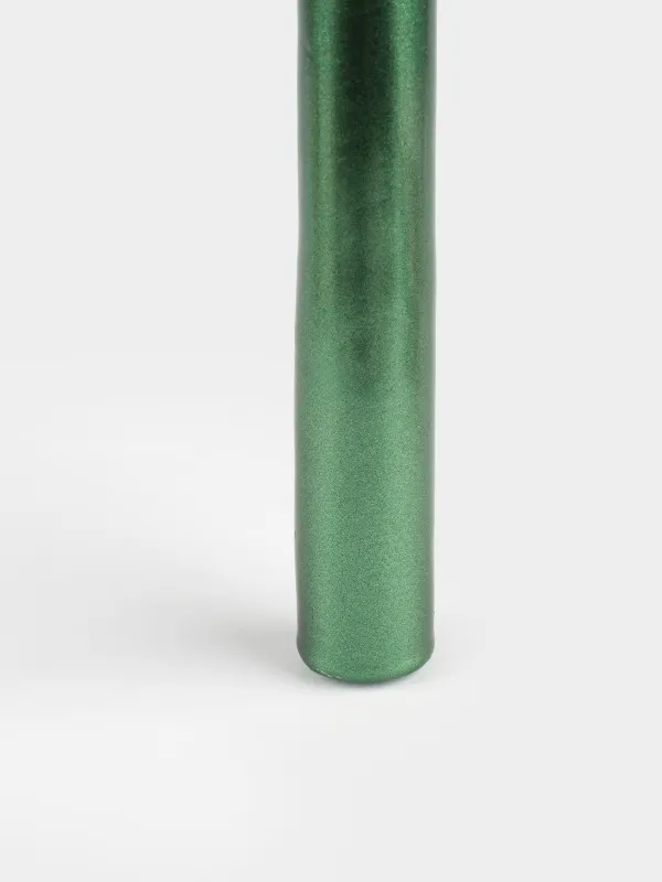 Шам, 30 см, 2 дана, жіңішке, ортақ фитилі бар, жасыл, Vivid candle, image-3