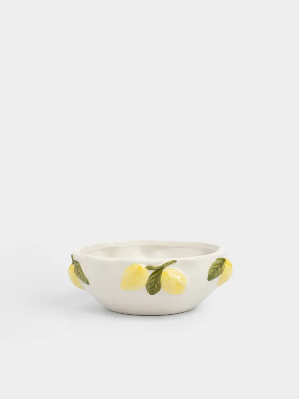 Салатник, 15х6 см, 600 мл, керамика D, молочный, Лимоны, Sicily, image-0