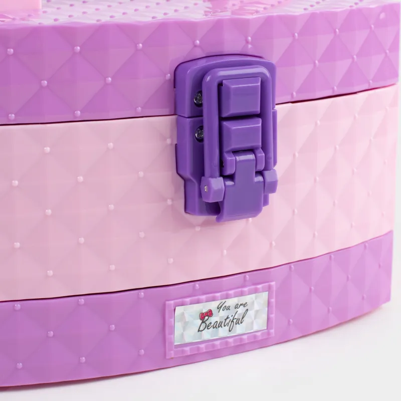 Косметика жиынтығы, балаларға арналған, 16 см, 26 пр, әшекейлері бар, қорапта, пластик, қызғылт, Cosmetic kids, image-5