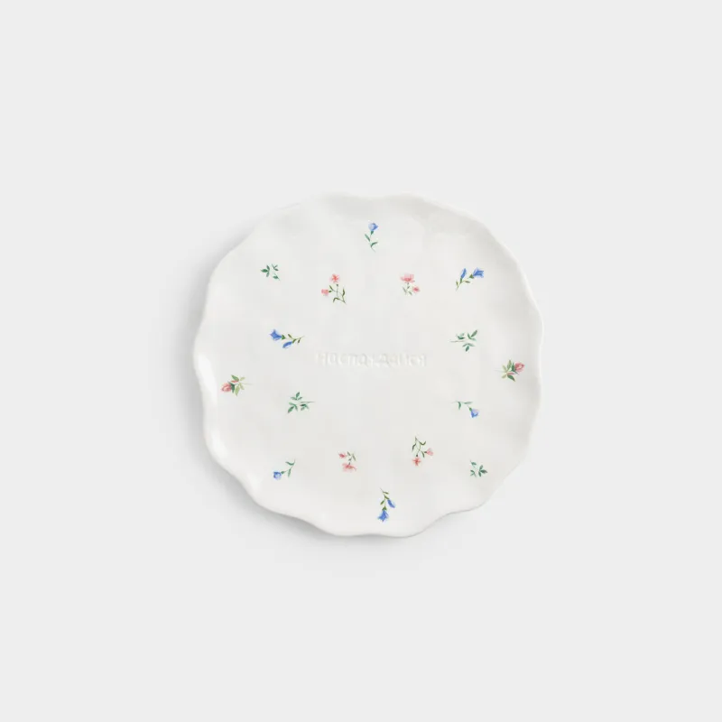 Блюдо, 23 см, керамика D, молочное, Нежные цветы, El flora