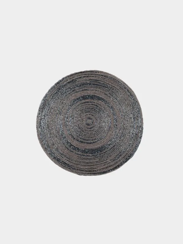 Салфетка под приборы, 36 см, из бисера, Спираль, Rotation beads, image-0