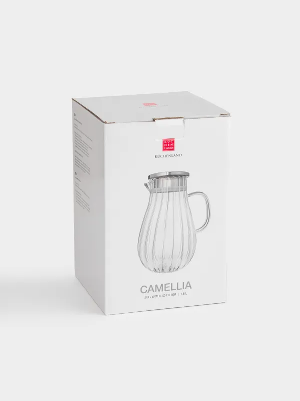 Құмыра, 1,8 л, сүзгі қақпағы бар, шыны Б/болат, Camellia, image-5
