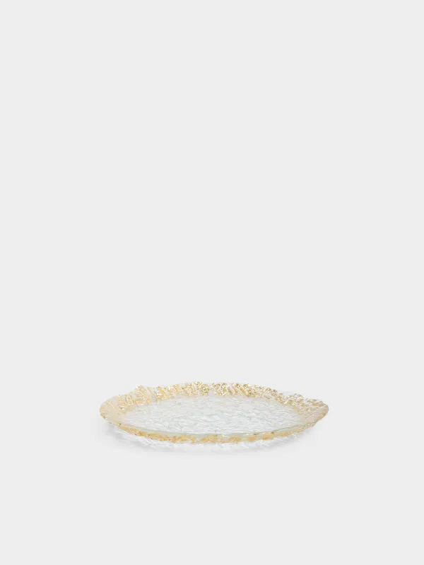 Тіскебасар тәрелкесі, 22 см, шыны, алтын түстес, Paradise gold, image-3