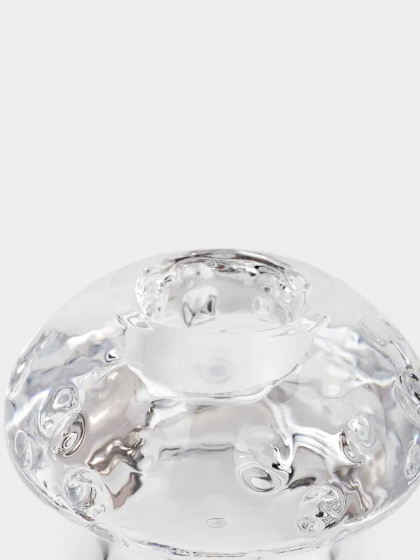 Подсвечник, 6x5 см, для тонкой свечи, стекло, Гриб, Clear, image-1