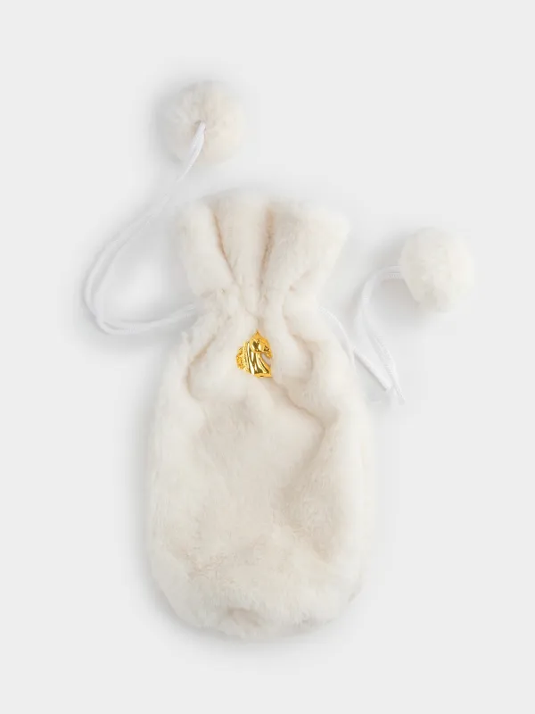 Бөтелкеге арналған қаптама, 32 см, сәндік, жасанды үлбір/металл, сарғылт-қоңыр, жылқы, Christmas bar, image-0