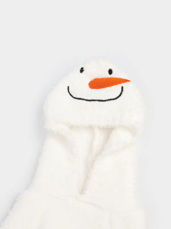 Свитер для животных, 38 см, р. М, с капюшоном, полиэстер, белый, Снеговик, Fashion pet, image-2