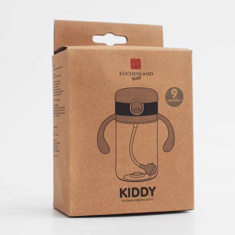 Ішуге арналған бөтелке, балаларға арналған, 240 мл, тритан, сұр, Kiddy, image-5