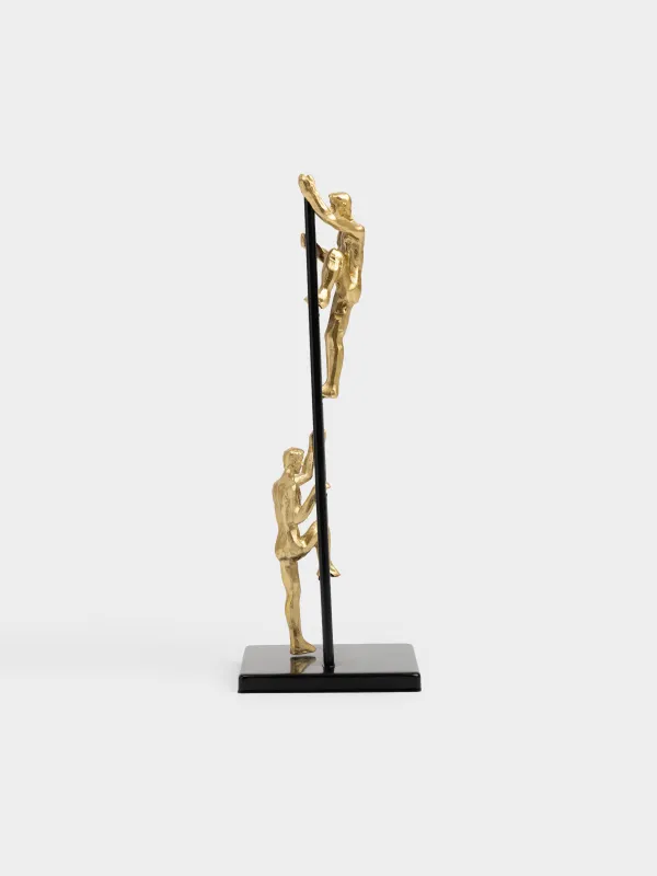 Мүсінше, 10х28 см, полирезин, қара және алтын, Адамдары бар баспалдақ, Two faces, image-4