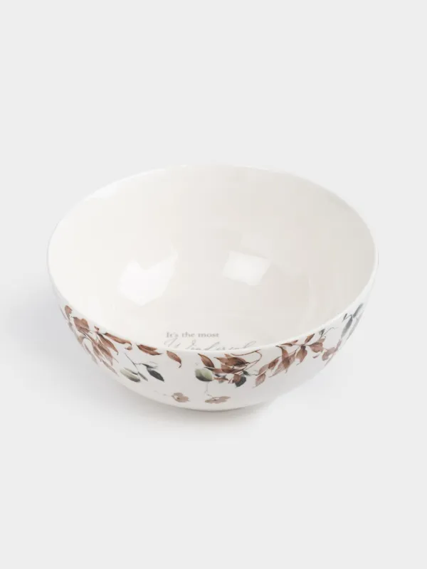 Салат ыдысы, 16х7 см, 700 мл, фарфор N, Күзгі гүлдер, Refined floral, image-1