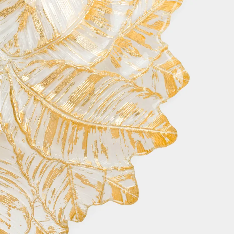 Жеміс вазасы, 31х7 см, шыны, алтын, Гүл, Fleur, image-4