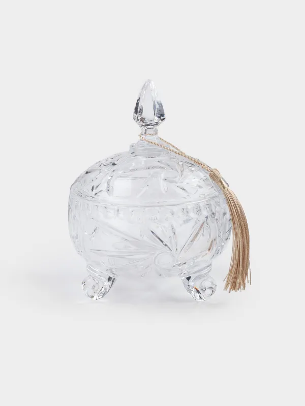 Кәмпит ыдысы, 14х11 см, 280 мл, қақпағы бар, шашағы бар, шыны Р, Rabat, image-0