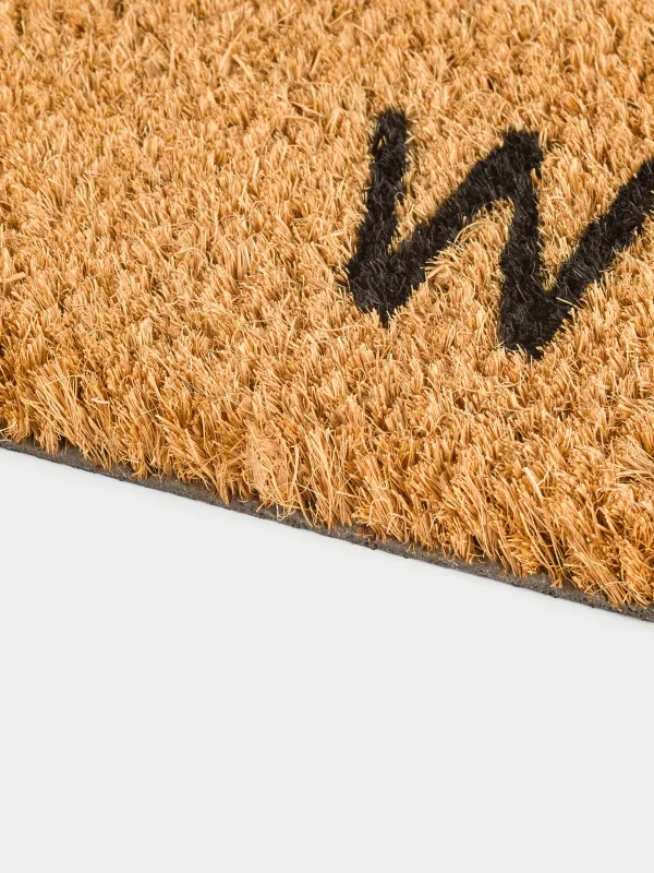Кілемше, 40х60 см, кокос/ПВХ, қоңыр, Қош келдіңіз/Қош болыңыз, Home deco, image-1