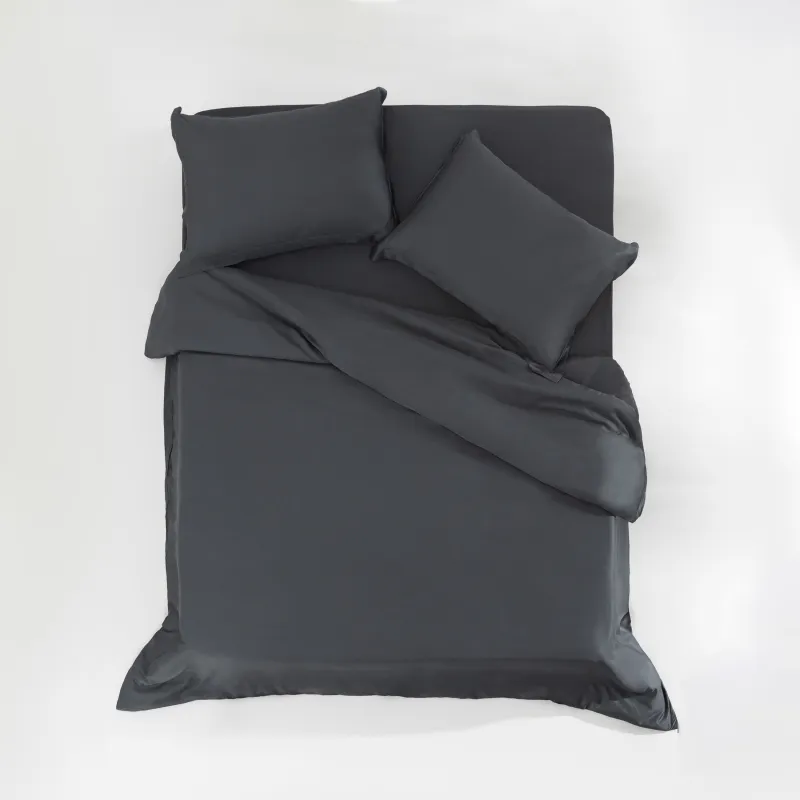 КПБ евро, бамбук, темно-серый, Pure bamboo