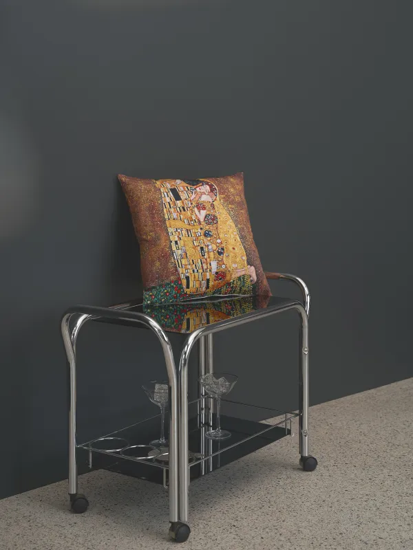 Сәндік жастық, 45х45 см, полиэстер, Сүйісу, Климт, Art сүйісу, image-6