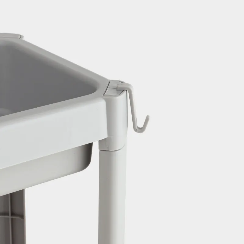 Сөре, 3 деңгейлі, 58х18х75 см, пластик, сұр, Grating, image-6