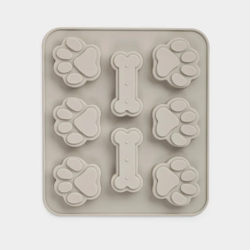 Форма для снеков для животных, 18х16 см, силикон, серая, Favorite pet