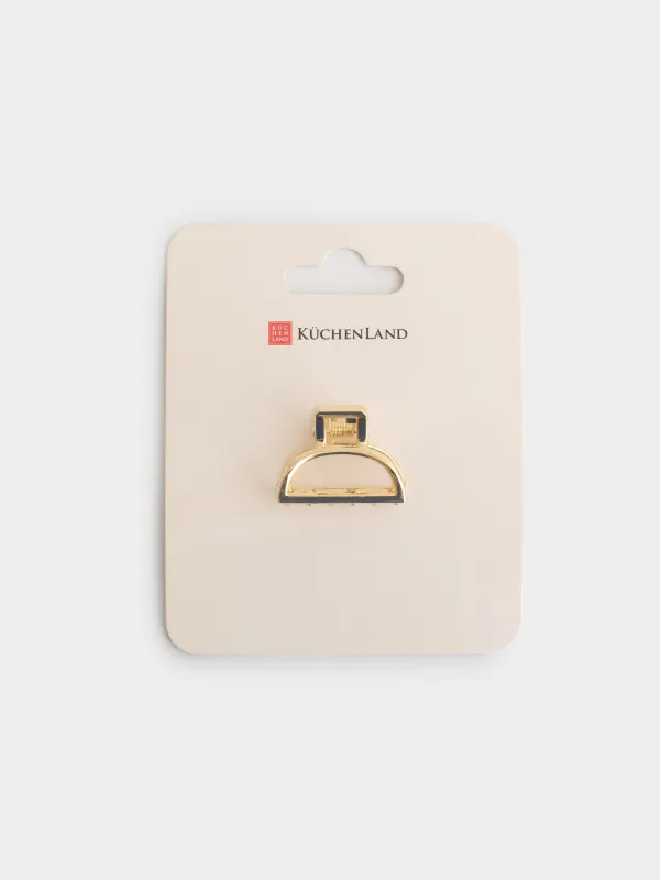 Шашқа арналған қыстырғыш, 3 см, металл, алтын, Краб, Fantastic gold, image-3