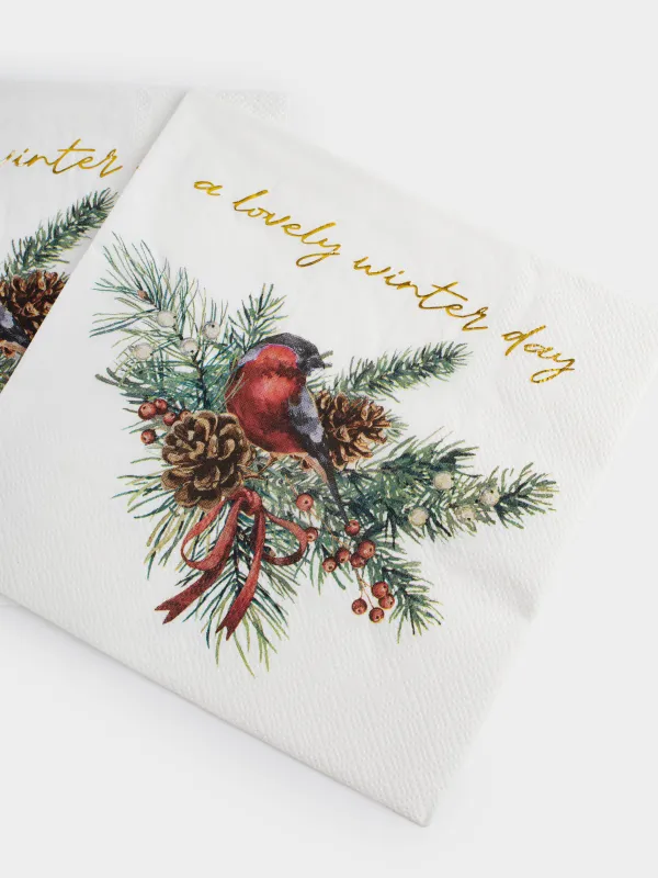 Салфетки бумажные, 33х33 см, 20 шт, Christmas miracle, image-3