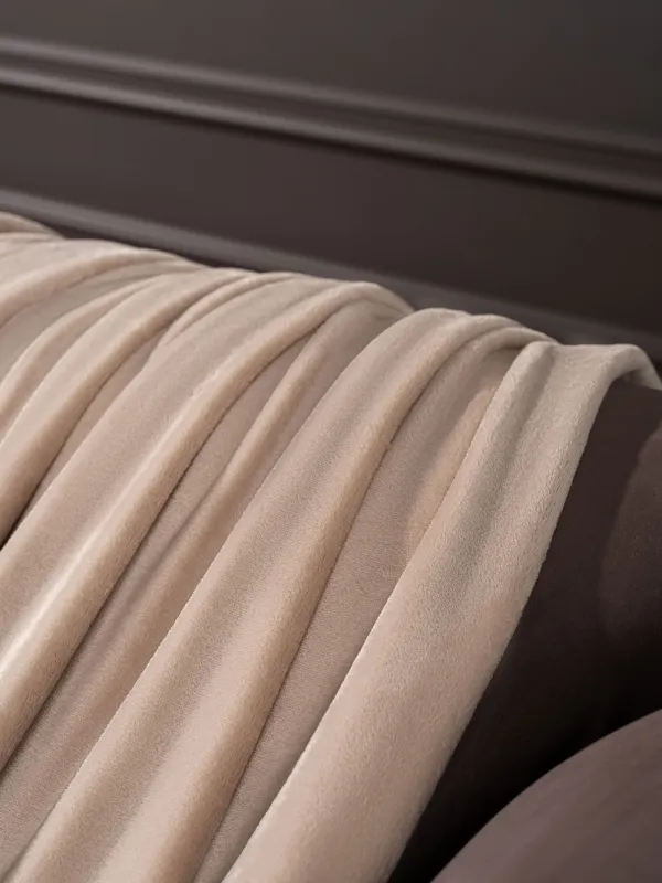 Жамылғы, 140х190 см, фланель, құм, Flannel, image-2