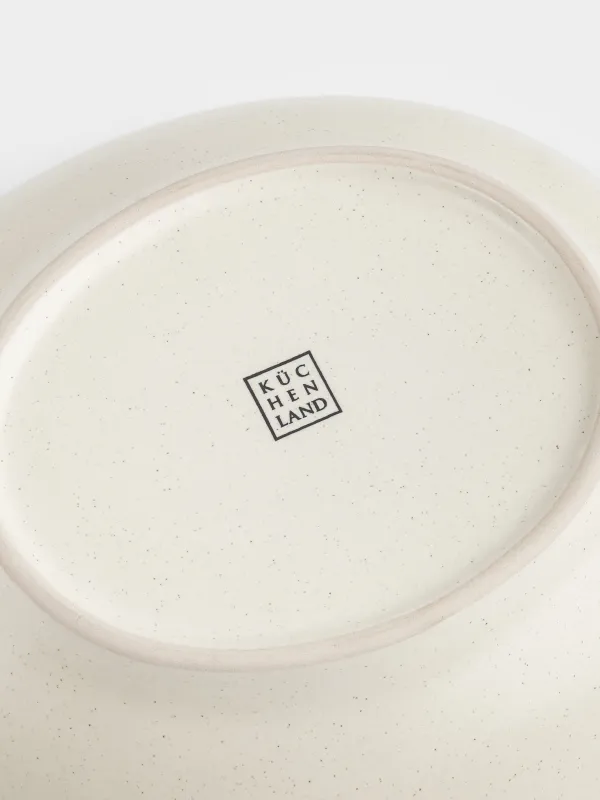 Салат ыдысы, 22х6 см, мл, керамика, сүт түстес, Мыжылған әсер, Crumple creme, image-5