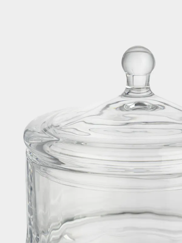 Кәмпит ыдысы, 11x10 см, қақпағы бар, шыны, Clear, image-1