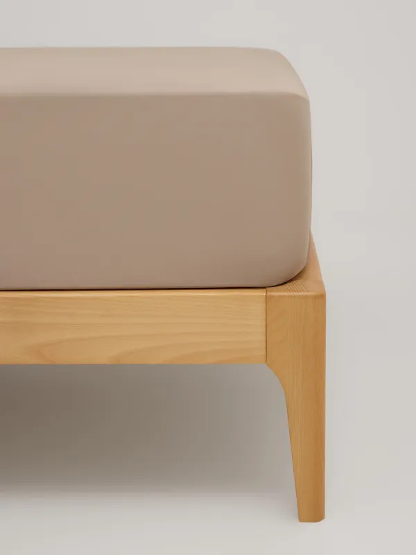 Простыня, 245х270 см, сатин 300 ТС, бежевая, Satin, image-0