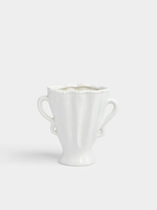 Ваза для цветов, 16 см, с ручками, Точки, Crumple grace, image-0