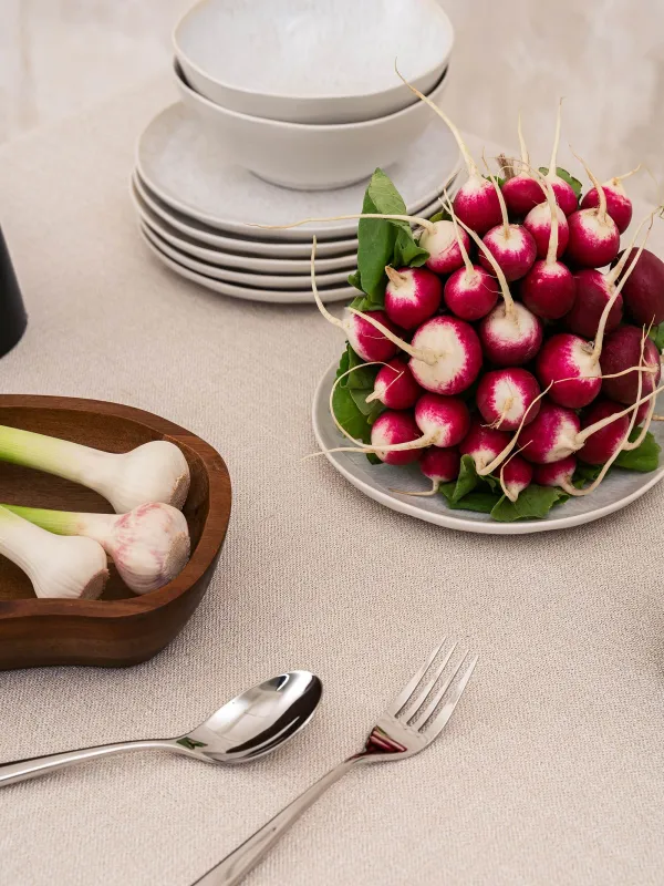 Дастархан, 170х250 см, полиэстер, күміс Крем, Hemstitch, image-3