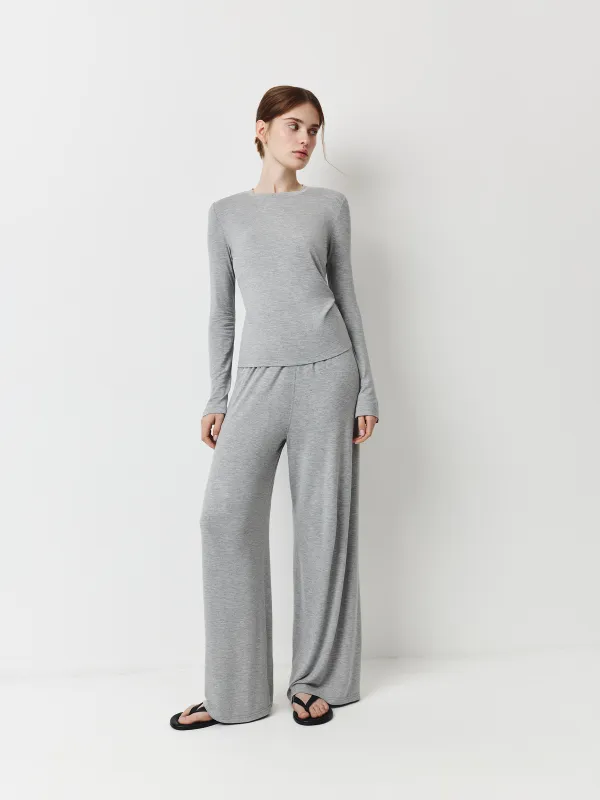 Әйелдер шалбары, үйге арналған, өлшемі М, вискоза/спандекс, сұр, Braith, image-0