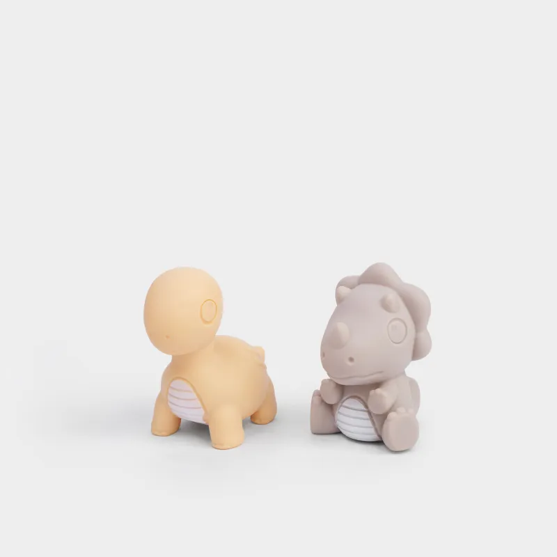 Набор игрушек для купания, 2 пр, 8 см, с подсветкой, ПВХ, цветные, Динозавры, Dino