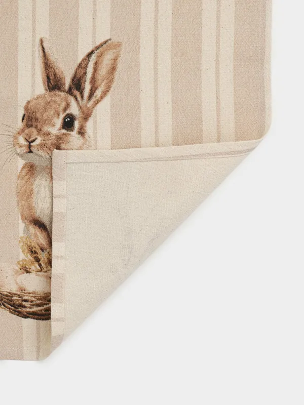 Асүйлік сүлгі, 40х60 см, мақта, сарғылт-қоңыр, Пасха қояны, Rabbit Easter, image-3