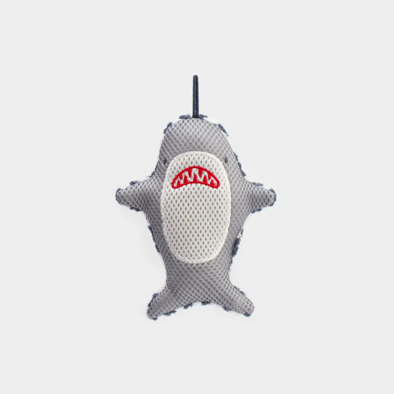 Дене жууға арналған жөке, 11х15 см, балаларға арналған, полиэстер/нейлон, сұр, акула, Aquatic animals