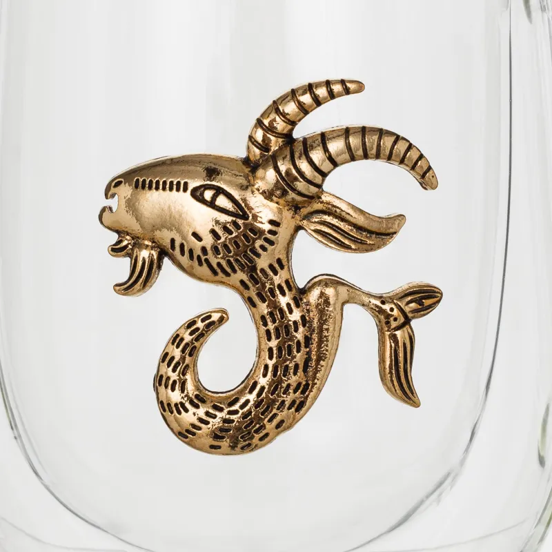 Саптыаяқ, 350 мл, металлдан жасалған шыны, алтын, Тауешкі, Air zodiac, image-4