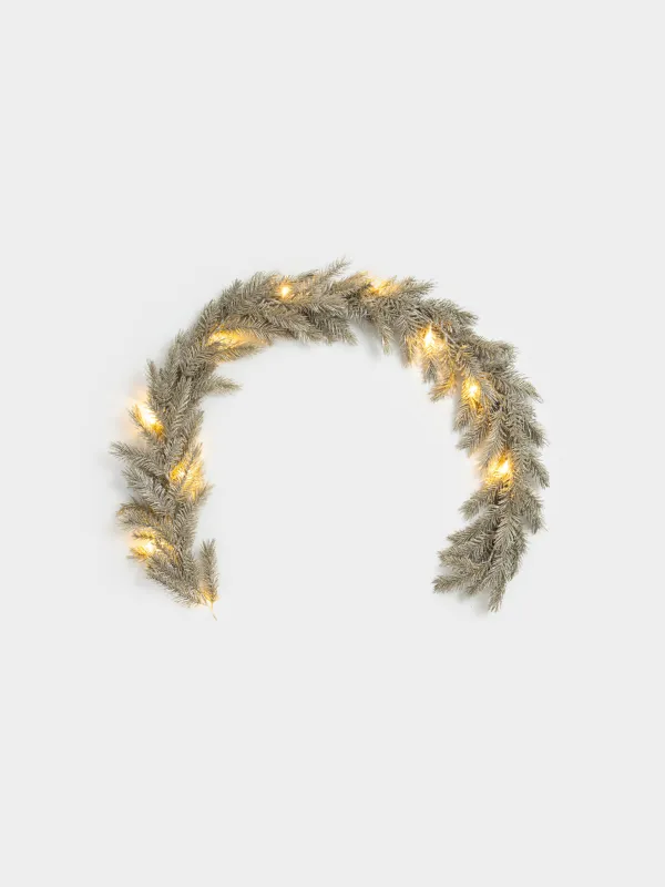 Бұтақ гирляндия, 1,5 м, жарықтандырылған, пластик, шампань, жарқыраған шырша бұтағы, Light decor, image-6