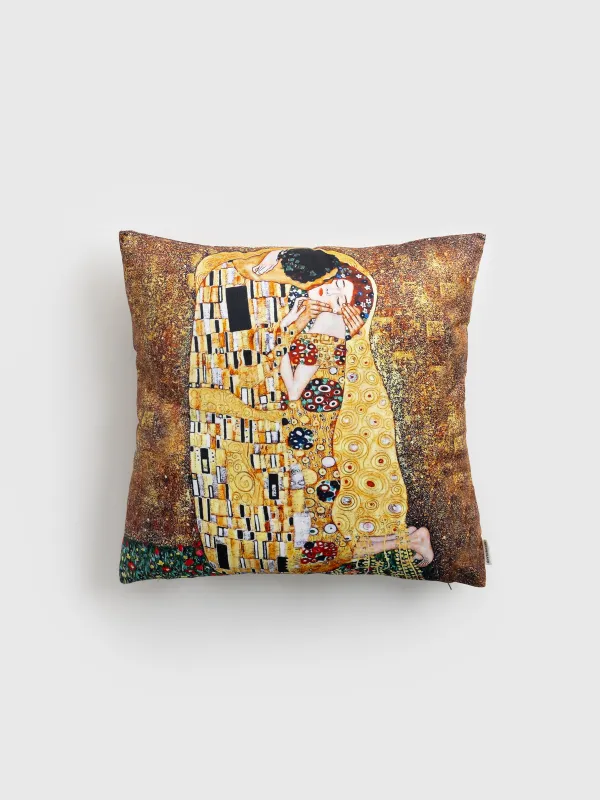 Подушка декоративная, 45х45 см, Поцелуй, Климт, Art поцелуй, image-0