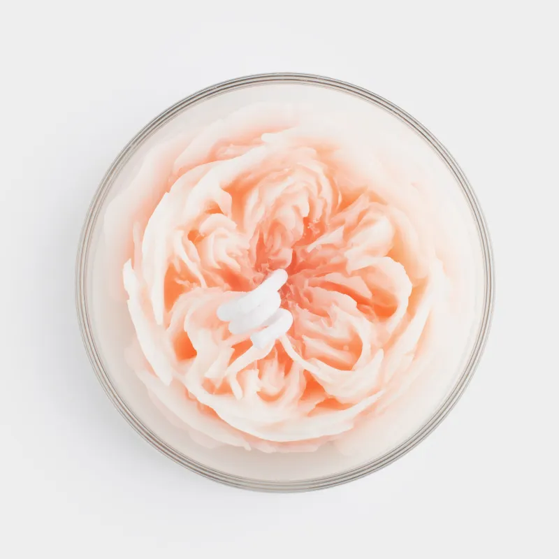 Шам, 7 см, шам ұстағышта, шыны, Гүл, Rose, image-2