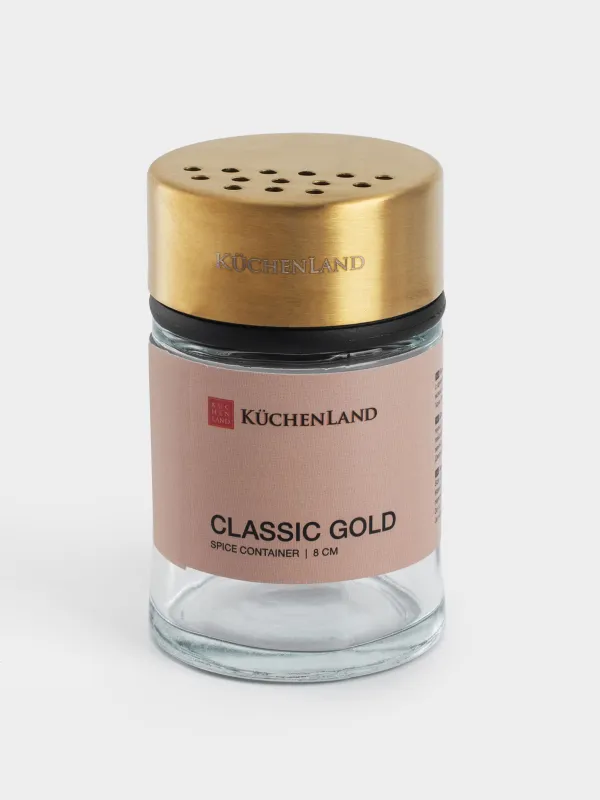 Емкость для специй, 9 см, с крупными отверстиями, Classic gold, image-3