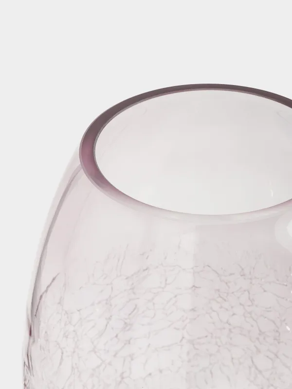 Ваза для цветов, 25 см, стекло, фиолетовая, Кракелюр, Ice, image-3