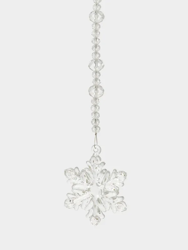 Шырша ойыншығы, 30 см, шыны, Қар ұшқыны, Ice crystal, image-0