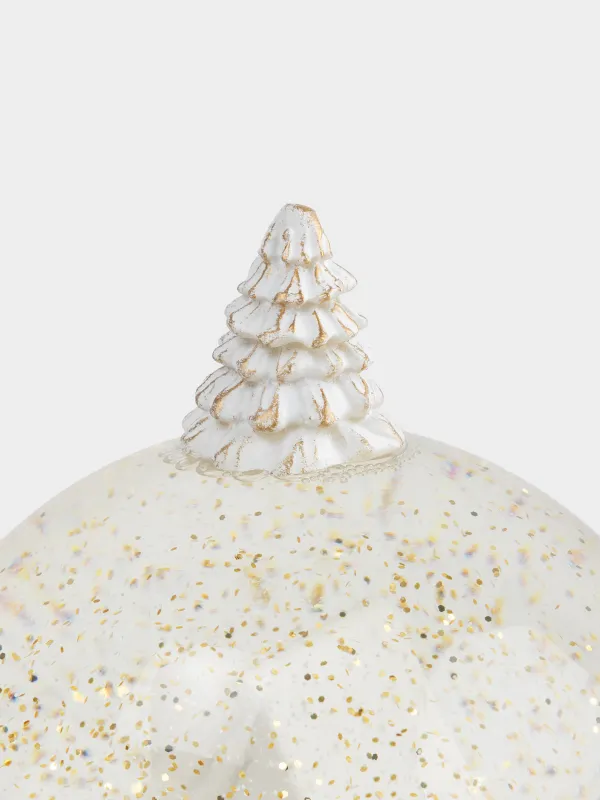 Қар шамы, 15 см, жарықтандырылған, пластик, ақ, Үй, White style, image-2