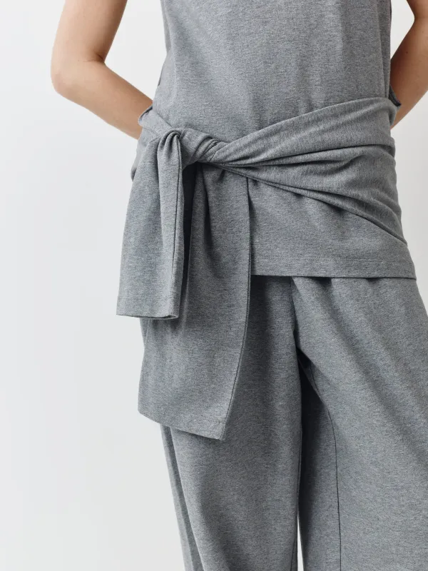 Әйелдер блузасы, өлшемі XS, сәндік жемпірі бар, мақта/спандекс К, сұр, Valerie, image-2