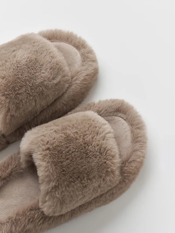 Әйелдерге арналған тәпішкелер, үйге арналған, өлшемі 36-37, жасанды үлбір, қоңыр, Bushy, image-3