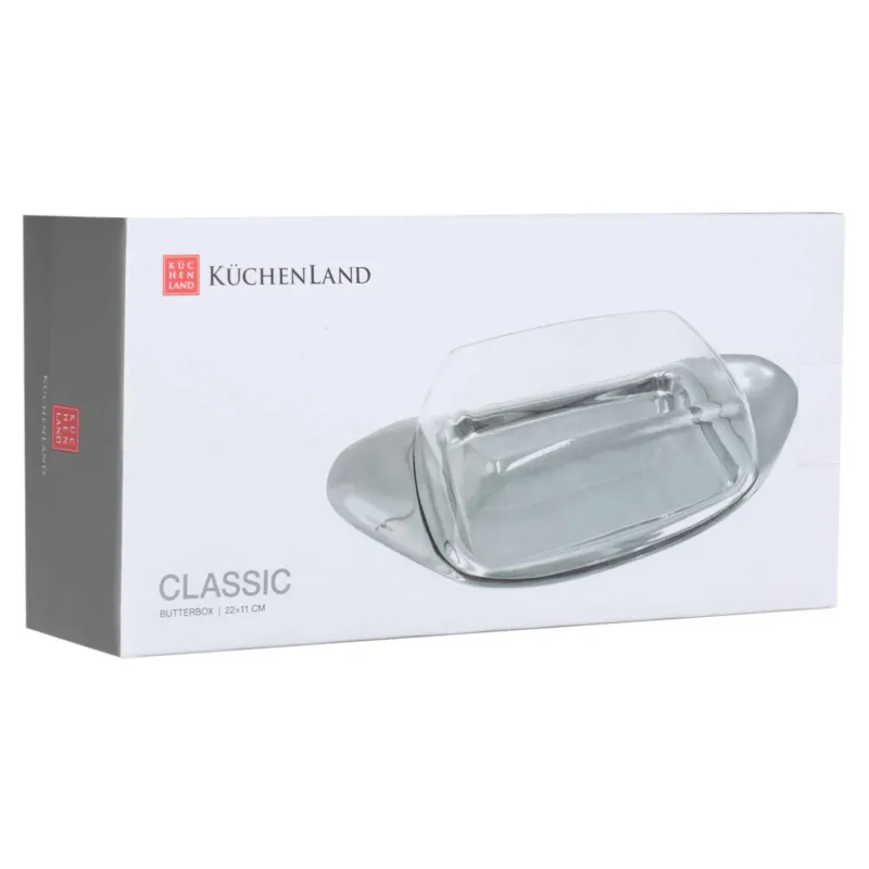 Сары май ыдысы, 22 см, болат / пластик, тікбұрышты, классикалық, image-4