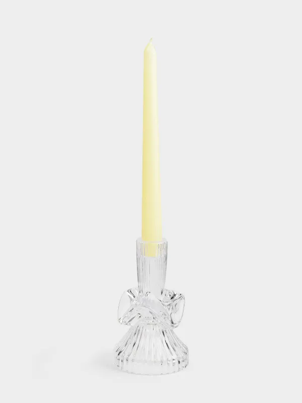 Подсвечник, 15 см, для тонкой свечи, на ножке, стекло, Ribedic, image-4